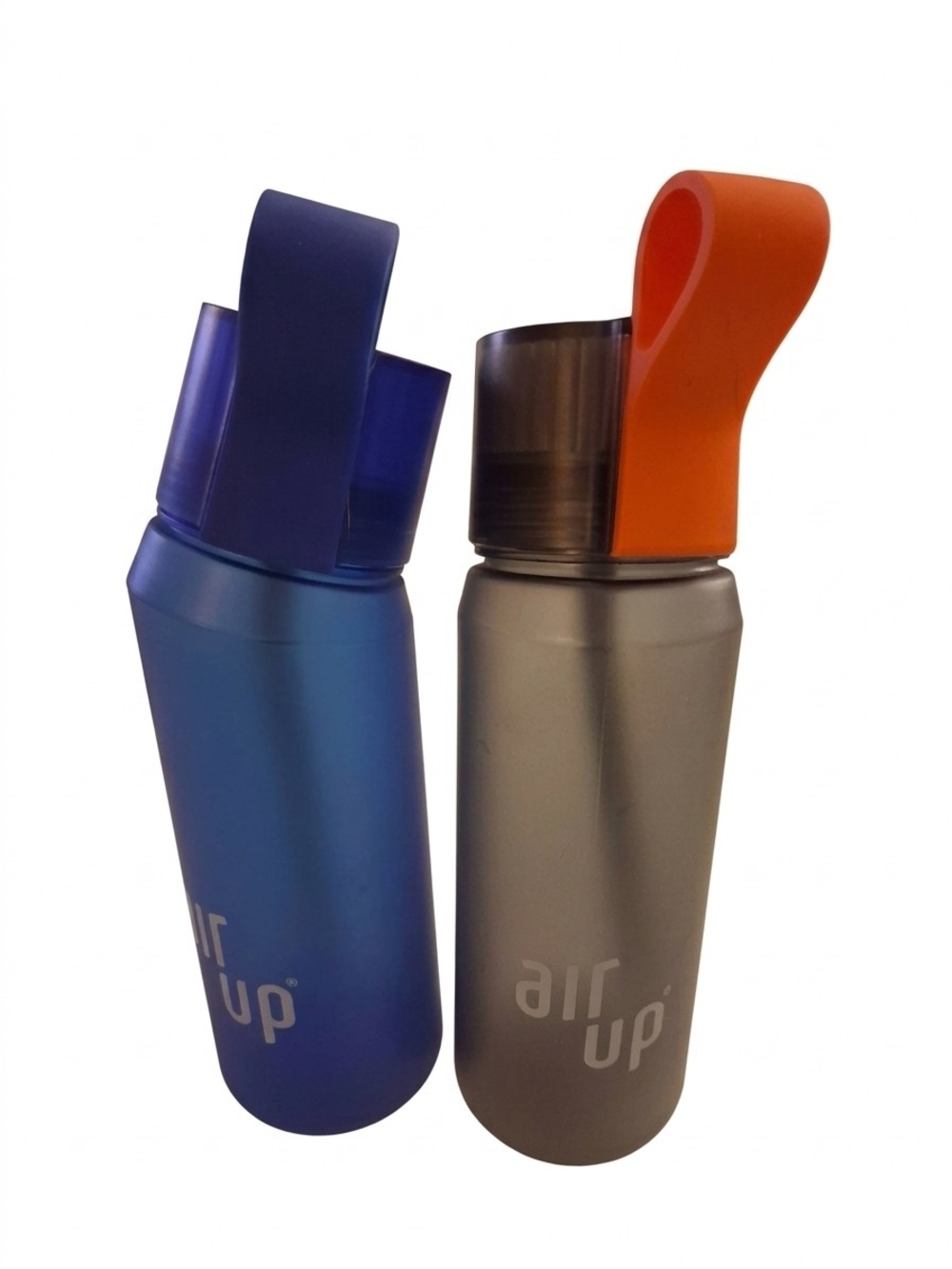 Blue and Gray air up Water Bottles